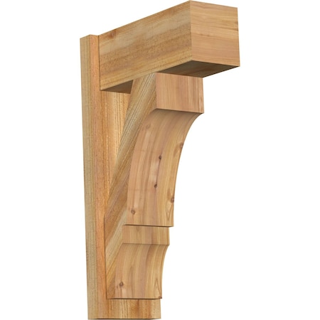 Ekena Millwork Balboa Block Rough Sawn Outlooker, Western Red Cedar, 8"W x 18"D x 30"H OUT08X18X30BOA05RWR